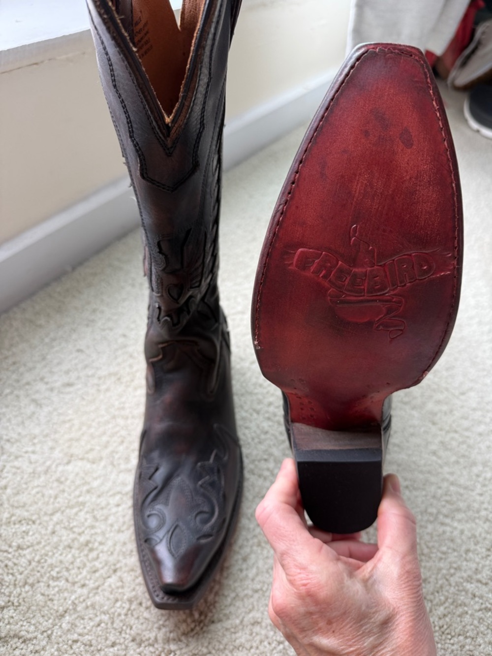 Freebird by Steven Dark Brown Leather Western Boots